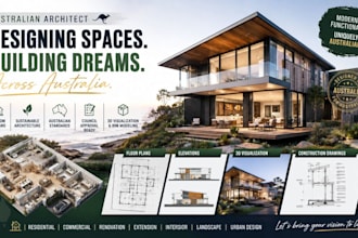 prepare complete architectural drawings for australian council approvals