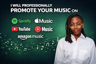 promote music on spotify, apple music, youtube music,amazon music