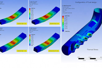 perform fea structural, stress and thermal analysis using ansys and abaqus