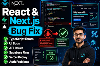 fix react, nextjs typescript supabase and vercel bugs