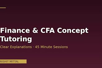 help you understand cfa or finance concepts