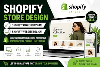 shopify store design shopify store redesign shopify website design shopify store