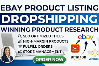 do ebay product research and seo product listing