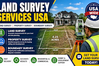 provide professional land survey property survey  boundary survey services