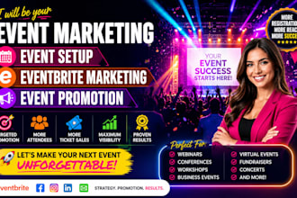 event promotion, ticket sales, webinar, concert, shows eventbrite marketing