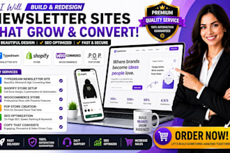 build typedream newsletter site SEO shopify woocommerce  pop store redesign copy