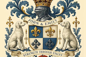 design family crest coat of arms logo