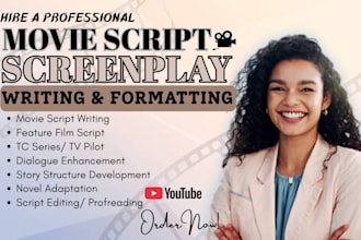 edit, proofread and format screenplay feature film script movie script editing