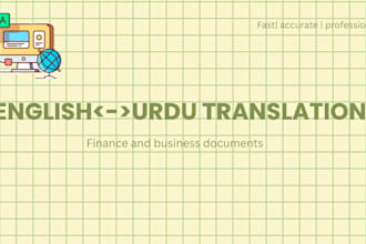 translate urdu to english financial and business documents
