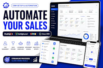 do hubspot CRM, close CRM, monday CRM, gohighlevel CRM, zoho CRM setup