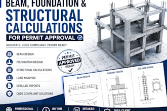 design beams foundations and structural calculations for permits