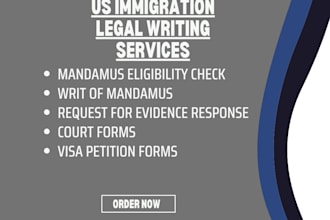 prepare writ of mandamus complaint for delayed eb2, eb5 US visa petitions