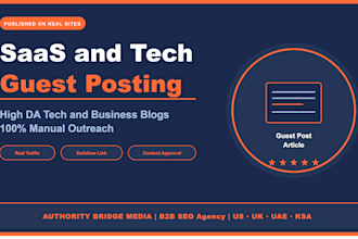 publish a guest post on high da tech or saas blogs