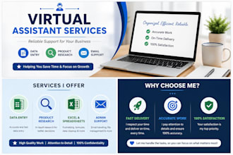 provide virtual assistant services, excel work and online business support