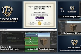unity game development, cs scripting, and asset creation