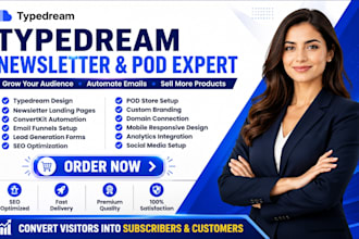 build typedream newsletter site with SEO branded pod convert kit automation