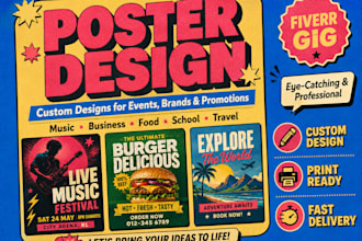 design poster, flyer, sale sheet, rack card