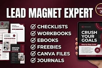design lead magnet pdf lead magnet canva ebook workbook design brochure design