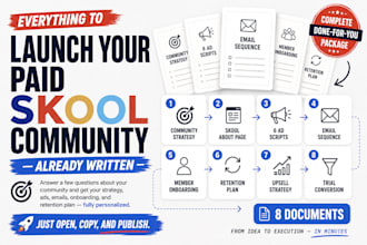 write your skool community launch strategy and copy