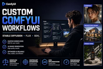 create custom comfyui workflows for stable diffusion, flux and ai images