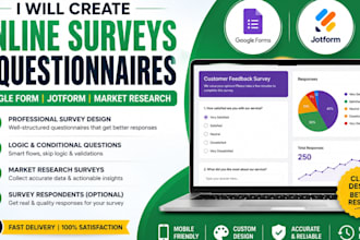 create professional online surveys, questionnaires, goggle form and jotform