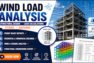 do wind load analysis, structural analysis, and structural design calculations