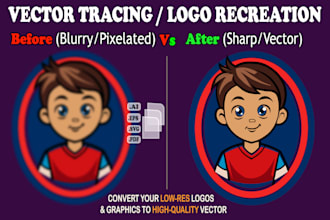 manual vector tracing and raster to vector