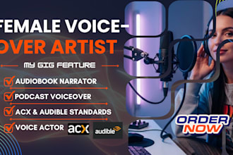 be your pro american female voice over for elearning, and audiobook narration