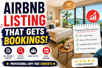 create an airbnb listing that gets bookings
