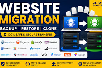 migration framer duda weebl prestashop opencart volusion website backup restore