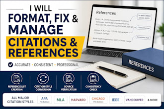 format, fix, and manage references and citations for academic documents