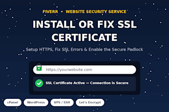 install or fix SSL certificate, setup https and fix ssl errors