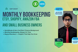 do monthly bookkeeping for etsy, shopify or amazon fba