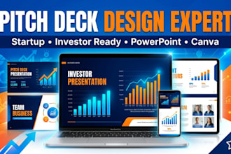 design investor pitch deck startup presentation business powerpoint canva slides