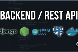 build a rest API backend with django, nodejs or spring boot