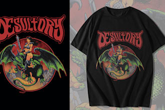 draw custom stoner rock,fantasy artwork