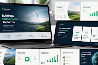 create clean energy startup pitch deck for investors