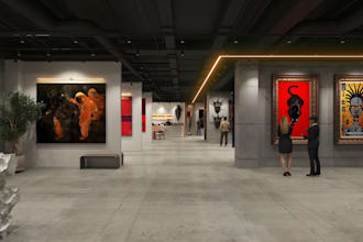 design realistic 3d museums, art galleries, and exhibition spaces