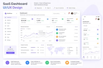 saas dashboard ui ux design, responsive web app dashboard