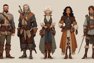 make dnd character art and dnd character commission art