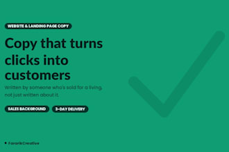 write conversion website copy for your homepage or landing page