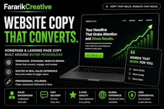 write conversion website copy for your homepage or landing page