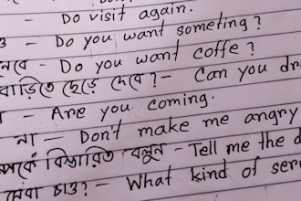write english cursive and neat handwriting
