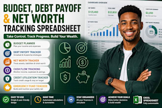 create a custom budget debt payoff and net worth dashboard
