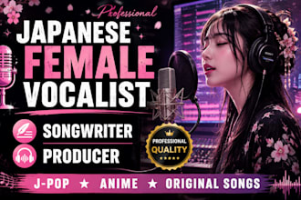 be your professional japanese songwriter female vocalist and song producer