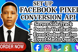 setup facebook meta pixel converson api server side tracking and ga4 by GTM