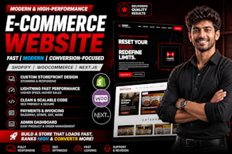 build custom nextjs headless shopify store or woocommerce website