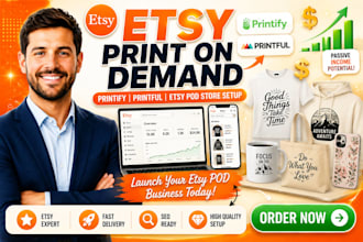 create etsy print on demand shop using printify printful or gelato