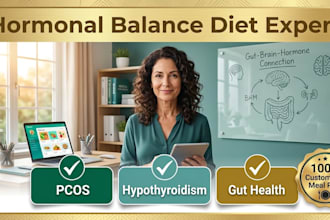 design custom pcos hypothyroidism and gut health diet chart
