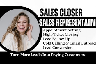be b2b sales closer sdr sales commission based salesperson sales representative